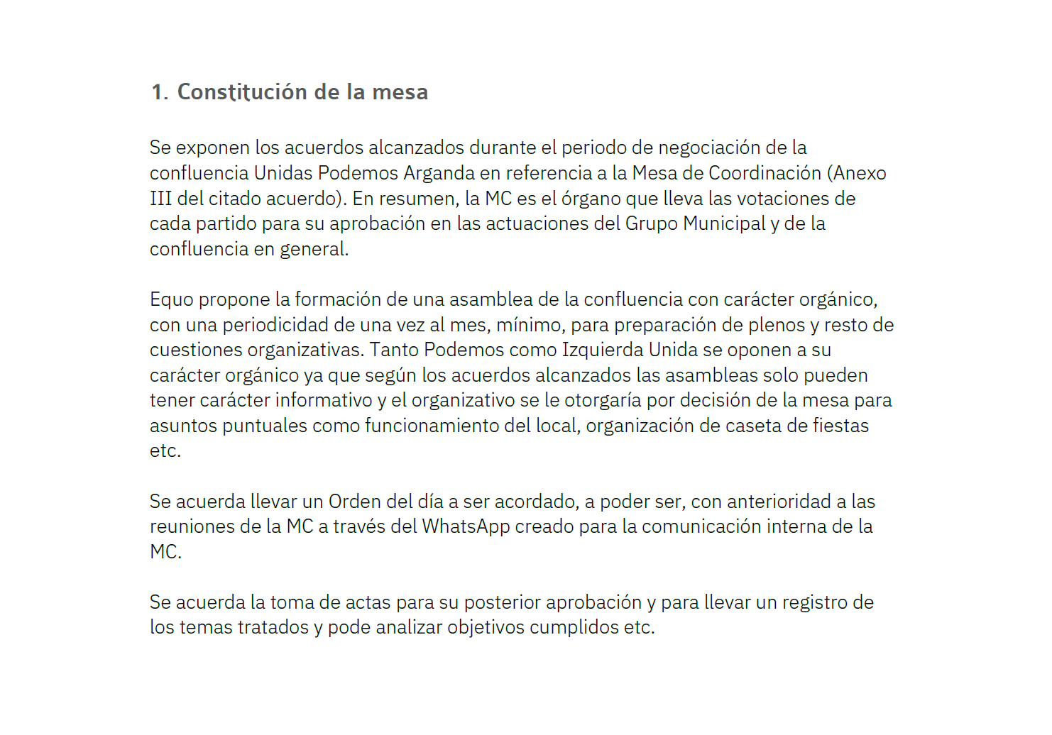 ClotiLeaks I - Mesa de Coordinación