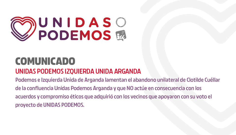 Clotilde Cuellar abandona la confluencia Unidas Podemos pasando al grupo de no adscritos