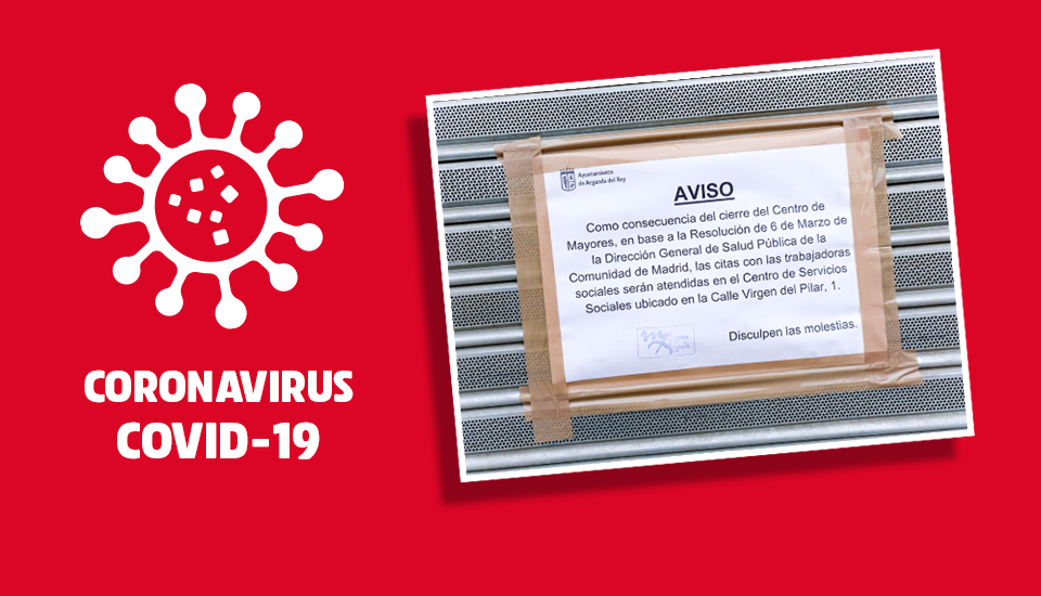 Cierre de Centros de día de mayores en la CAM por Coronavirus
