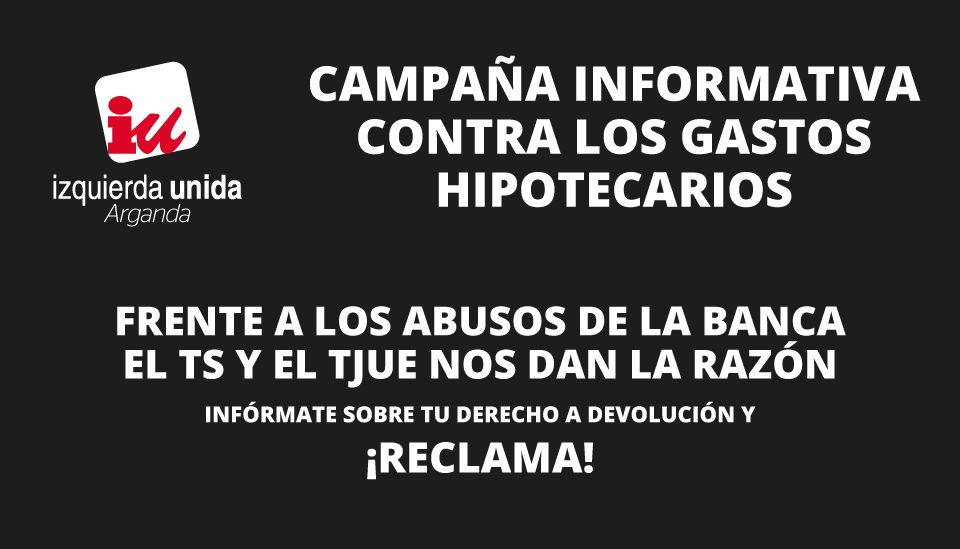 Campaña informativa sobre la devolución de los gastos hipotecarios