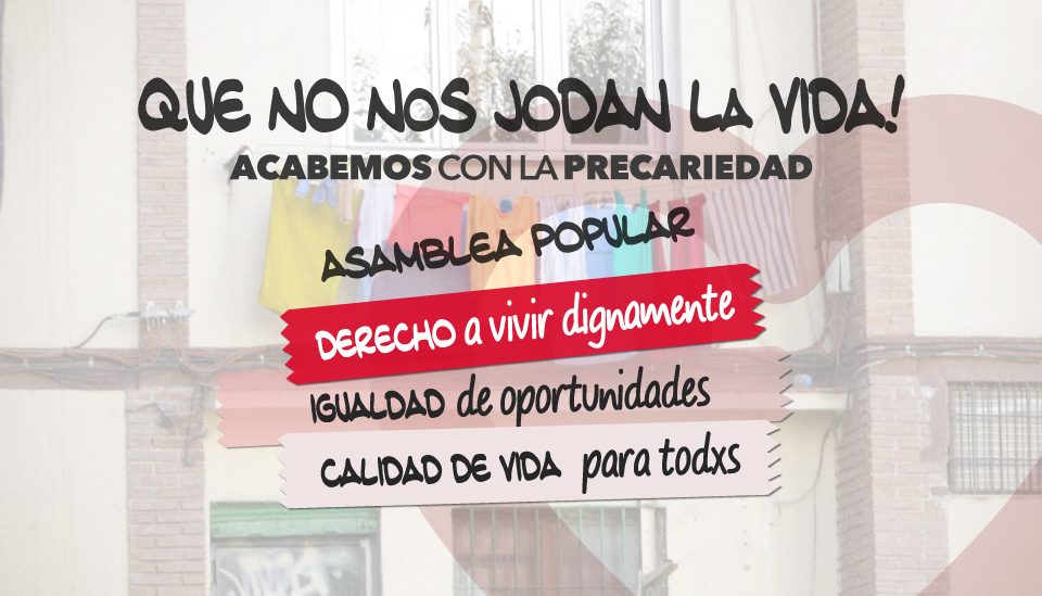 Lanzamos “¡Que no nos jodan la vida!”