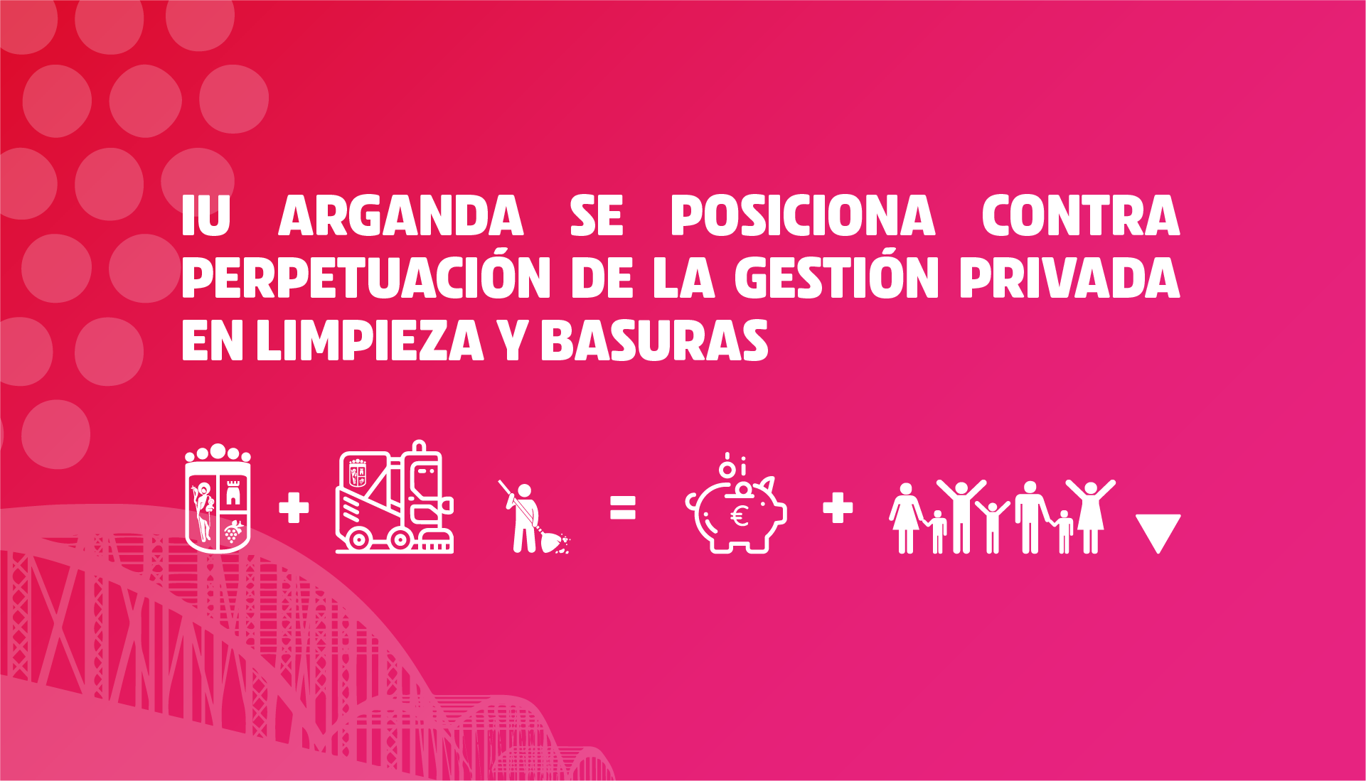 IU Arganda se posiciona contra perpetuación de la gestión privada en limpieza y basuras